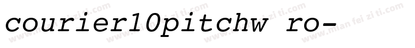 courier10pitchw ro字体转换